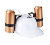 Relaxdays 10x Party Beer Helmet, White