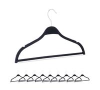 Relaxdays 10x Set Black Coat Hangers