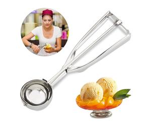 Relaxdays 10x Stainless Steel 53mm Ice Cream Scoop
