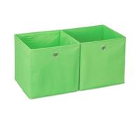 Relaxdays 12 x fabric storage boxes, green