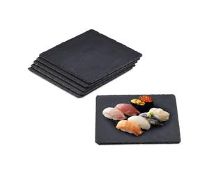 Relaxdays 12 x square slate trays