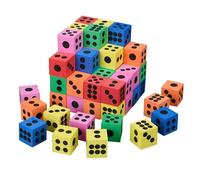 Relaxdays 120 x whisper cubes, quiet number cubes, soft foam cubes for kids, game cubes, colourful