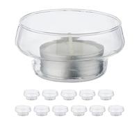 Relaxdays 12x Round Floating Tealight Holder