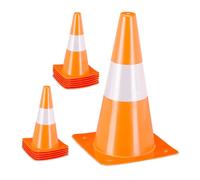 Relaxdays 12x Safety Cones Reflective