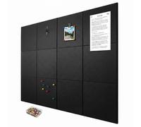 Relaxdays 12x self-adhesive felt boards, square