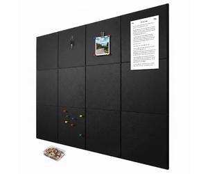 Relaxdays 12x self-adhesive felt boards, square