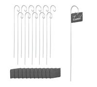 Relaxdays 12x Slate Plant Labels on Iron Sticks