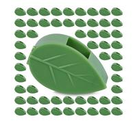 Relaxdays 140x Plant Ties, Adjustable Flower Holders, Adhesive, Reusable, Leaves, Fixing Stems, Gardening & Home, Green, 3 x 2 x 1 cm