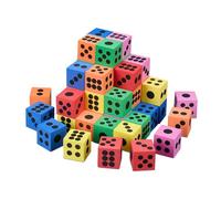 Relaxdays 144 x soft foam cubes, quiet number dice, children’s soft cubes, game dice, colourful set