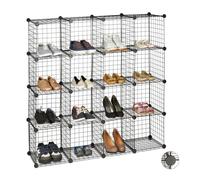 Relaxdays 16-Compartment Modular Grid Shelf