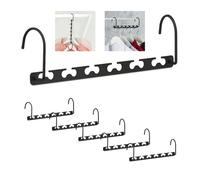 Relaxdays 18 x space saver hanger black