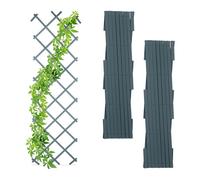 Relaxdays 180 cm Extendable Trellis Set of 3 Grey