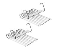 Relaxdays 2 Pack of Multi Trouser Hangers