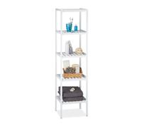 Relaxdays 2-piece bamboo shelf set, white