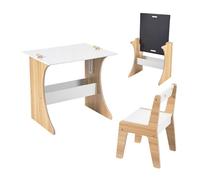 Relaxdays 2-piece kids table & chair + chalkboard