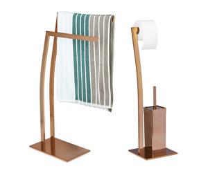 Relaxdays 2-piece WIMEDO bath set