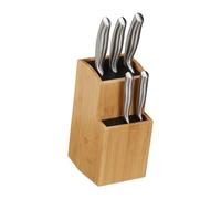 Knife block Bamboo Rack Kitchen Organiser Blade Storage Two-Tiered Knife Holder