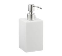 Relaxdays 2 white square steel soap dispensers