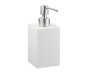 Relaxdays 2 white square steel soap dispensers