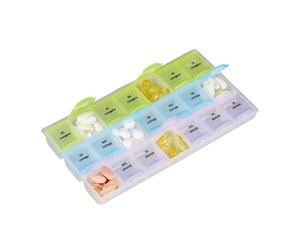 Relaxdays 2 x 7-day pill box with 3 compartments