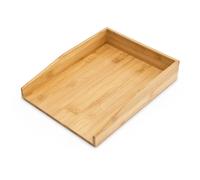 Relaxdays 2 x bamboo paper tray 6 x 25 x 34 cm