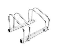 Relaxdays 2 x Bicycle Stand Floor Wall Mounted 2 Bike Rack Steel Outdoor Bicycle Rack HBT 26 x 40 x 32 cm Silver