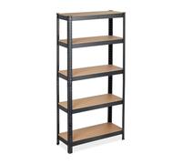 Relaxdays 2 x Black Heavy Duty Shelving Unit 875kg