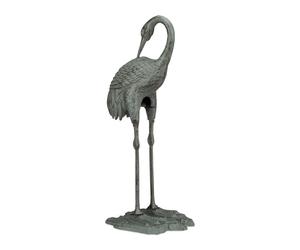Relaxdays 2 x Decorative Figure Crane Cast Iron
