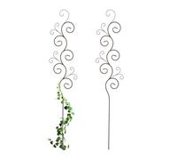 Relaxdays 2 x Garden Climbing Plant Support Trellis for Ivy, 160 x 30 cm, Metal, Brown, Iron