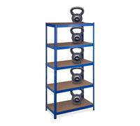 Relaxdays 2 x Heavy Duty Shelving Unit Blue