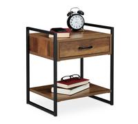 Relaxdays 2 x Industrial Style Night Stand