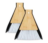 Relaxdays 2 x Mini Dustpan & Brush White/Black