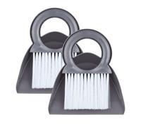 Relaxdays 2 x Mini Dustpan Set in Grey