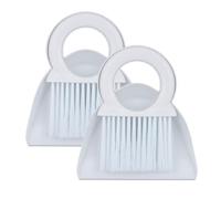 Relaxdays 2 x Mini Dustpan Set in White