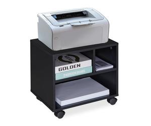 Relaxdays 2 x Mobile Cabinet with 3 Shelves