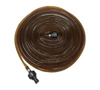 Relaxdays 20m Lawn & Bed Irrigation Hose Flat with Holes Mist Hose Garden Brown