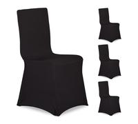 Relaxdays 20 x chair covers in black
