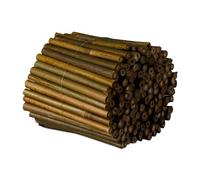 Relaxdays 200 Bamboo Canes Set for Plants, 10cm, Growing Aid for Seedlings, Home and Garden, Wooden Sticks, Natural