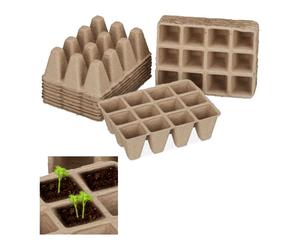 Relaxdays 2040x Square Growing Pot in 170 Trays