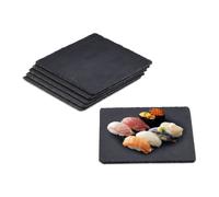 Relaxdays 24 x square slate trays