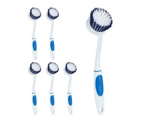 Relaxdays 24x Dishwashing Brushes White/Blue