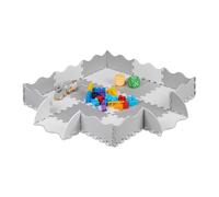 Relaxdays 25-Piece Jigsaw Playmat, Eva, Non-Toxic, Interlocking Foam Mats, Soft Play, Indoor Playtime, Grey, 1x31.5x31.5cm