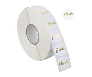 Relaxdays 2500x Danke German Stickers