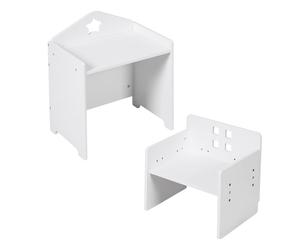 Relaxdays 2pc kids table & chair with chalkboard