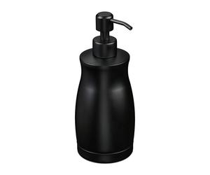 Relaxdays 2x 400ml Black Stainless Steel Soap Pump