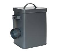 Relaxdays 2x airtight metal box/spoon, anthracite