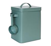 Relaxdays 2x airtight metal box with spoon, green