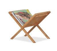 Relaxdays 2x Bamboo Magazine Rack