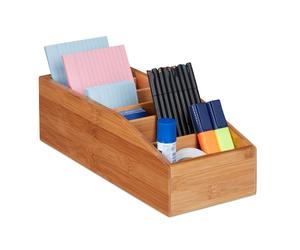 Relaxdays 2x Bamboo Storage Box