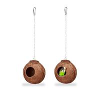 Relaxdays 2x Bird House Coconut Nest